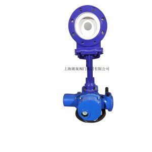 上海湖泉PZ973-10C  DN300粉料漿液專(zhuān)用閘板閥