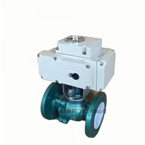 電動(dòng)球閥Q941F46-16C  DN80強(qiáng)腐蝕性介質(zhì)管路